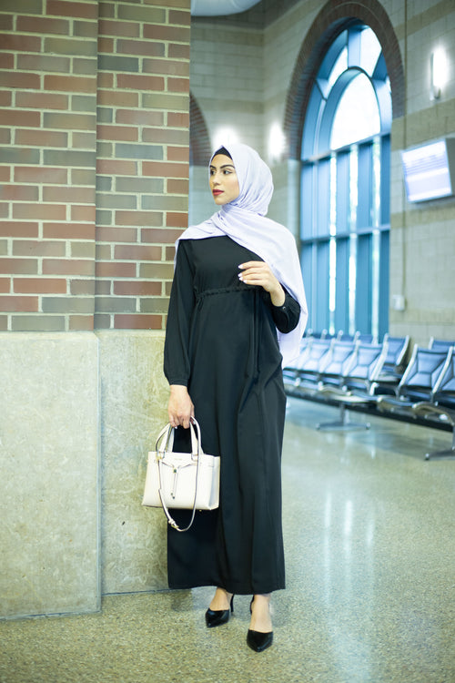 Black Waist Belt Abaya